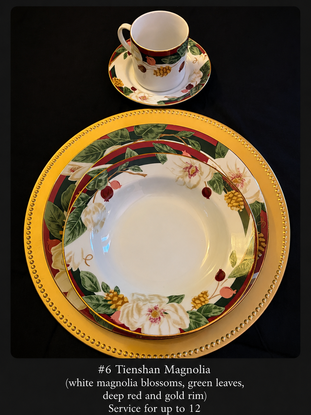 #6 Tienshan Magnolia fine china set